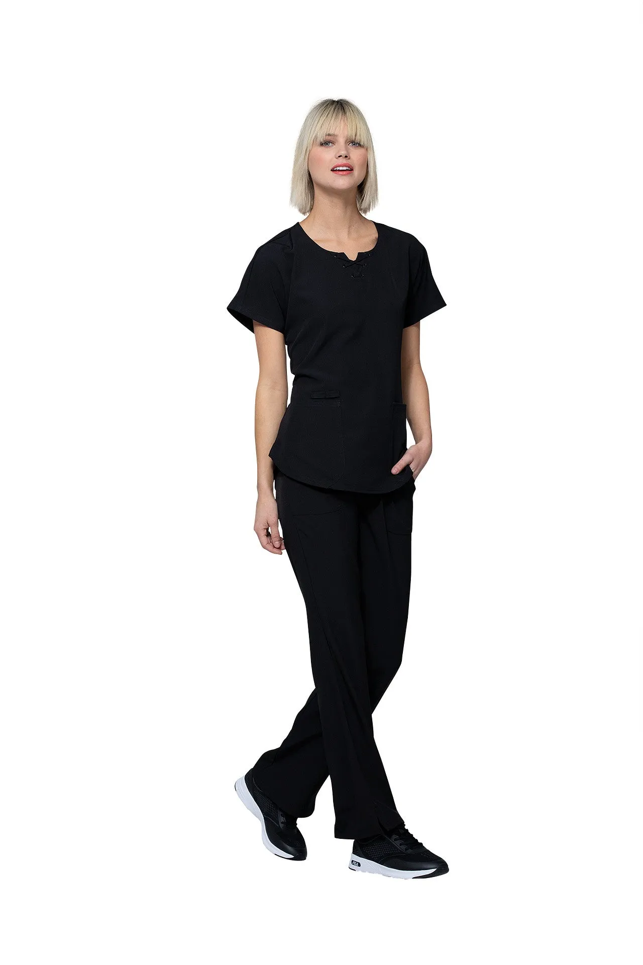 HEARTSOUL ROUND NECK LACE UP TOP HURRY-ALMOST !